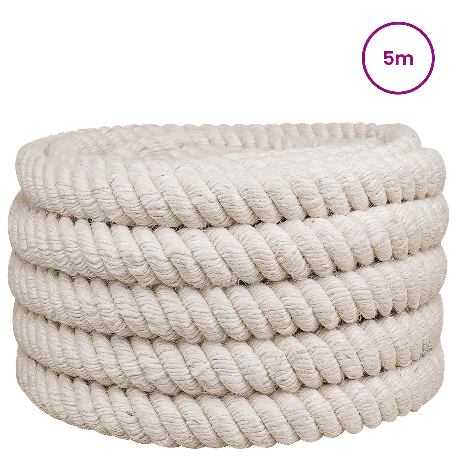 vidaXL Juteseil Weiß 100% Tossa Jute