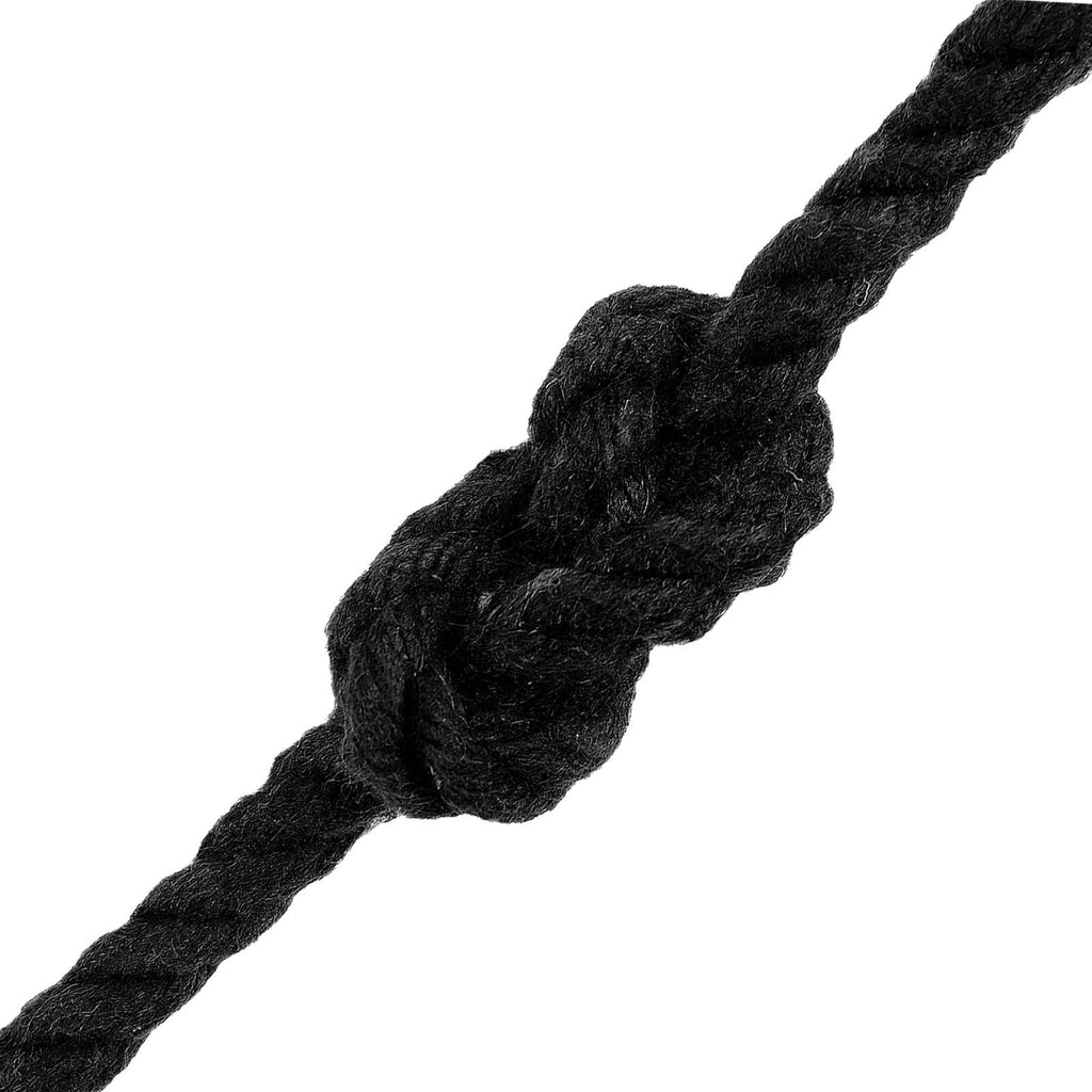 vidaXL Seil 2 pcs Schwarz Baumwolle