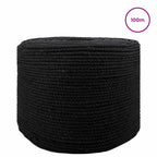 vidaXL Seil 2 pcs Schwarz Baumwolle