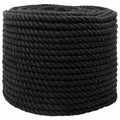 vidaXL Baumwollseil 250 m 10 Schwarz 100% Baumwolle