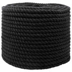 vidaXL Baumwollseil 250 m 10 Schwarz 100% Baumwolle