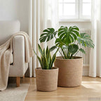 vidaXL Pflanztopfsatz 2 pcs Natur Ø 28 x 28 cm 100% Tossa-Jute
