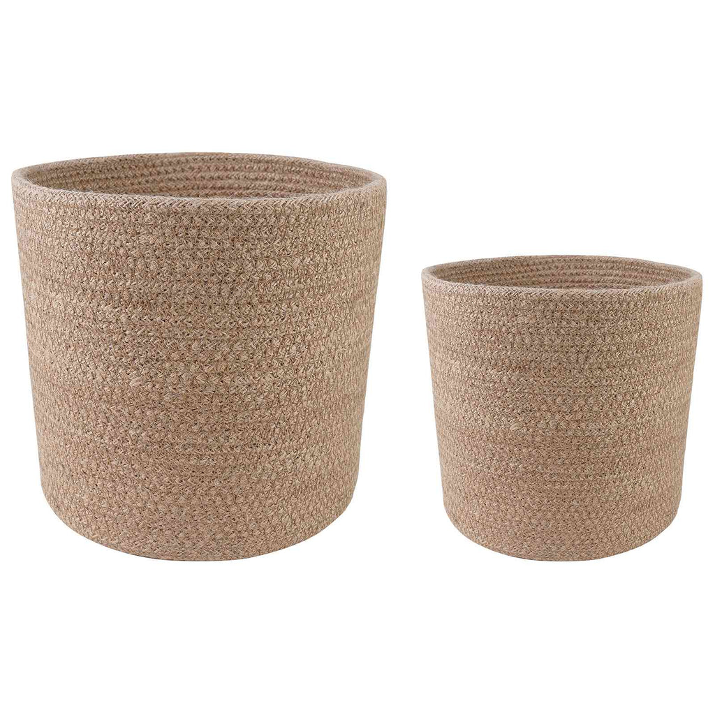 vidaXL Pflanztopfsatz 2 pcs Natur Ø 28 x 28 cm 100% Tossa-Jute