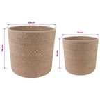 vidaXL Pflanztopfsatz 2 pcs Natur Ø 28 x 28 cm 100% Tossa-Jute
