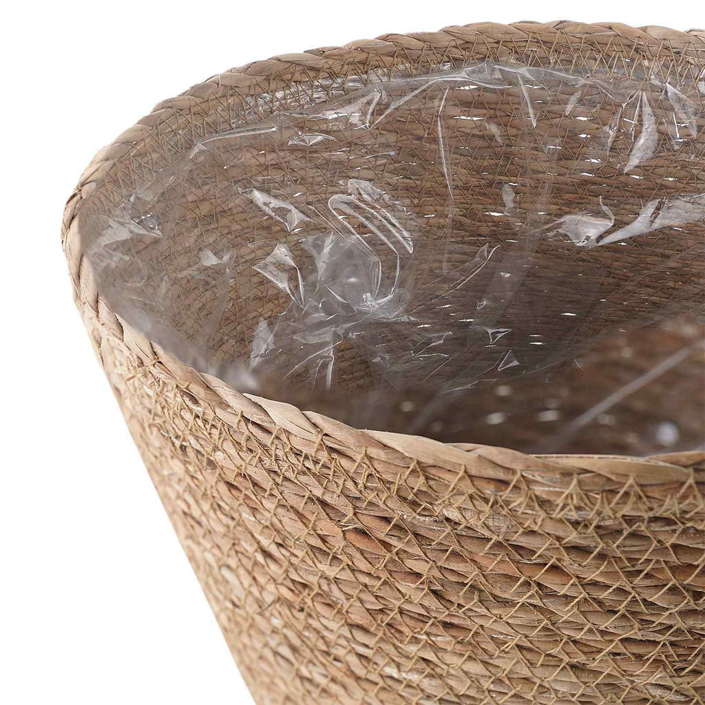 vidaXL Seegras Pflanzenkörbe 3 pcs Natur Ø26 x 19 cm 100% Seegras