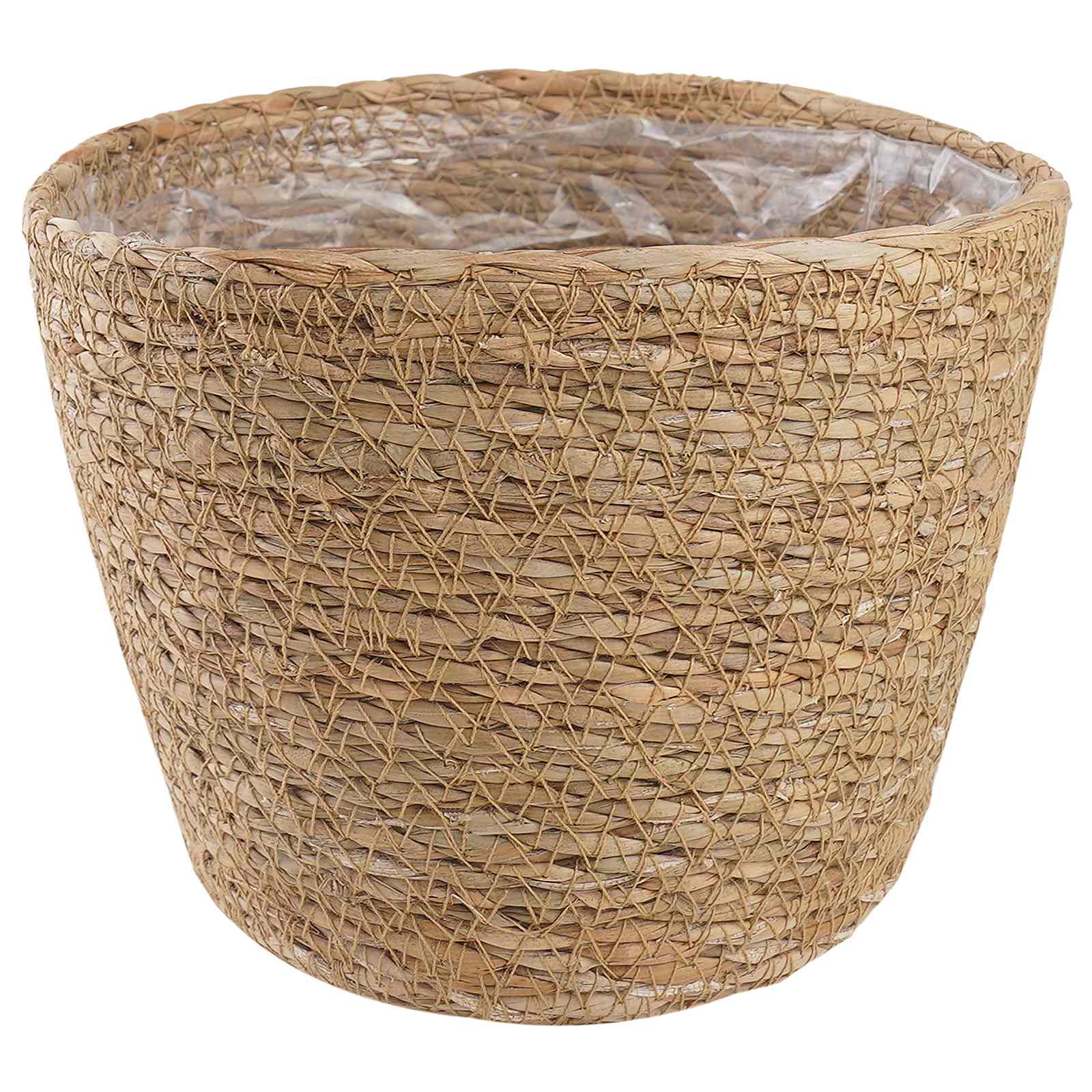 vidaXL Seegras Pflanzenkörbe 3 pcs Natur Ø26 x 19 cm 100% Seegras