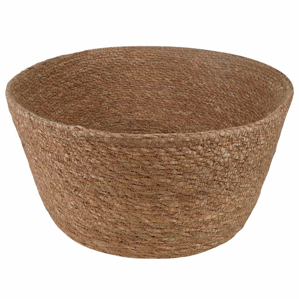 vidaXL Pflanzenkübel mit Griffen 2 pcs Natur Ø 22 x 20 cm 100% Seegras
