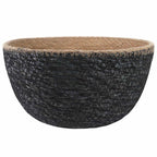 vidaXL Pflanzenkübel mit Griffen 2 pcs Schwarz Ø 22 x 20 cm
