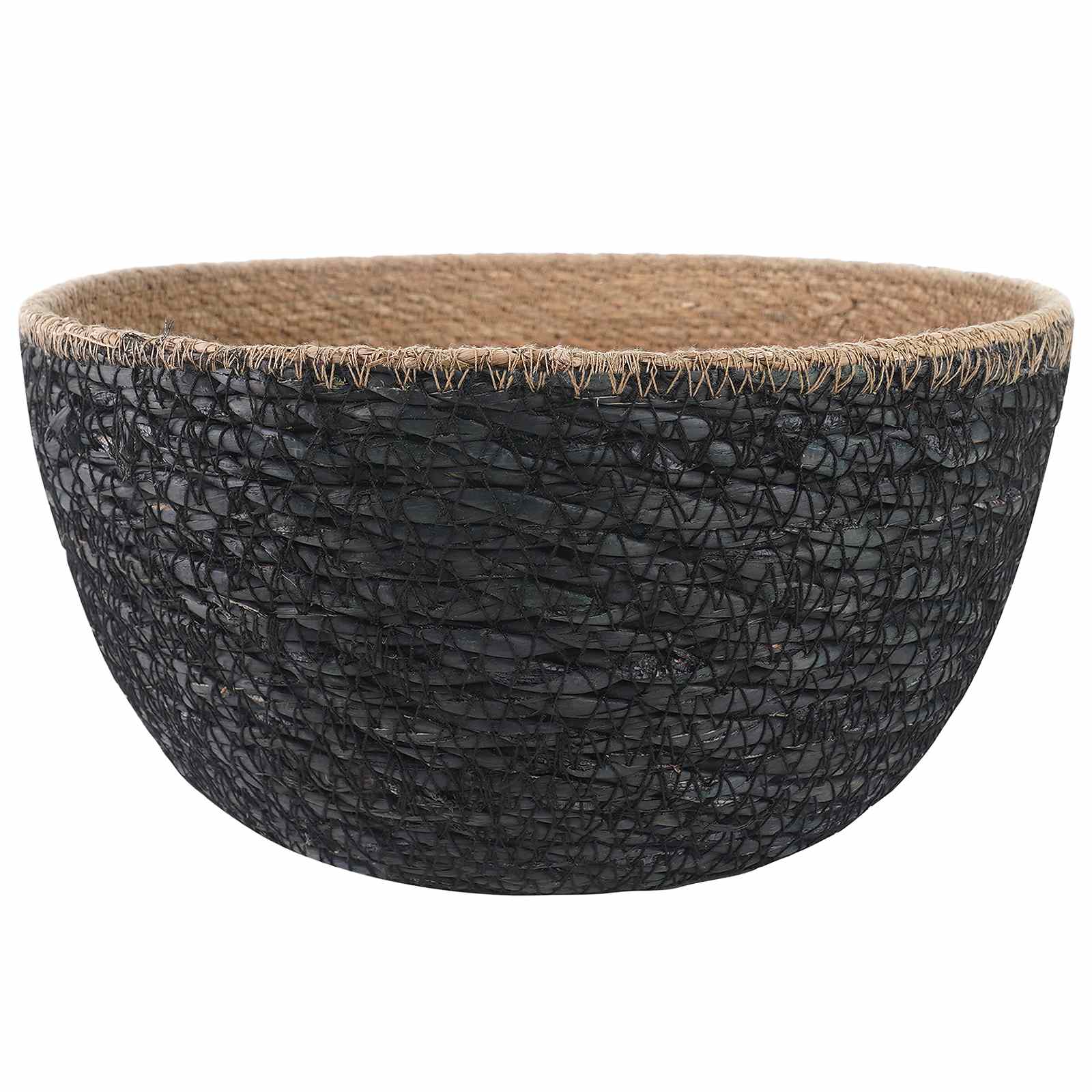 vidaXL Pflanzenkübel mit Griffen 2 pcs Schwarz Ø 22 x 20 cm