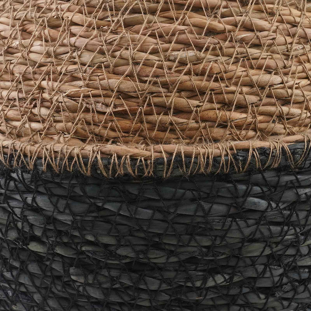 vidaXL Pflanzenkübel mit Griffen 2 pcs Schwarz Ø 22 x 20 cm
