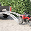 vidaXL Zusammenklappbare Motorradrampe 340 kg pro Rampe 2 Stk. Silber