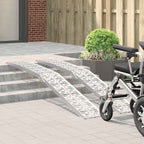 vidaXL Zusammenklappbare Motorradrampe 340 kg pro Rampe 2 Stk. Silber