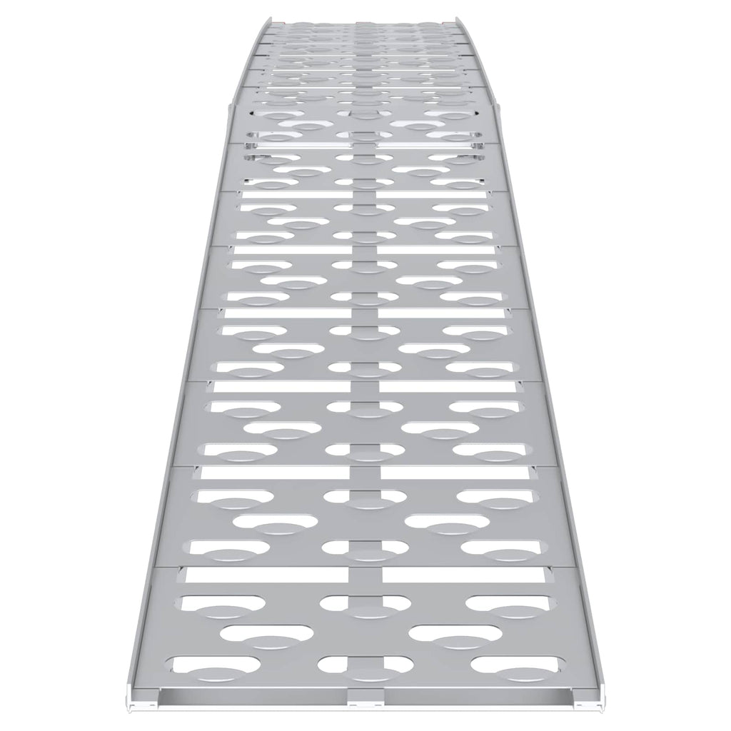 vidaXL Zusammenklappbare Motorradrampe 340 kg pro Rampe 2 Stk. Silber
