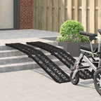 vidaXL Zusammenklappbare Motorradrampe 340 kg pro Rampe 2 pcs Schwarz