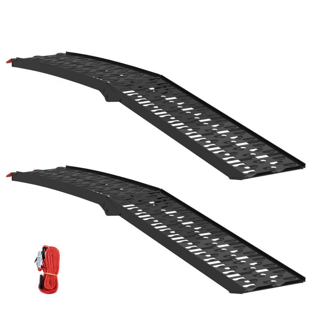 vidaXL Zusammenklappbare Motorradrampe 340 kg pro Rampe 2 pcs Schwarz