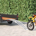 vidaXL Motorradrampe Silber 180 x 28 x 5 cm Aluminium