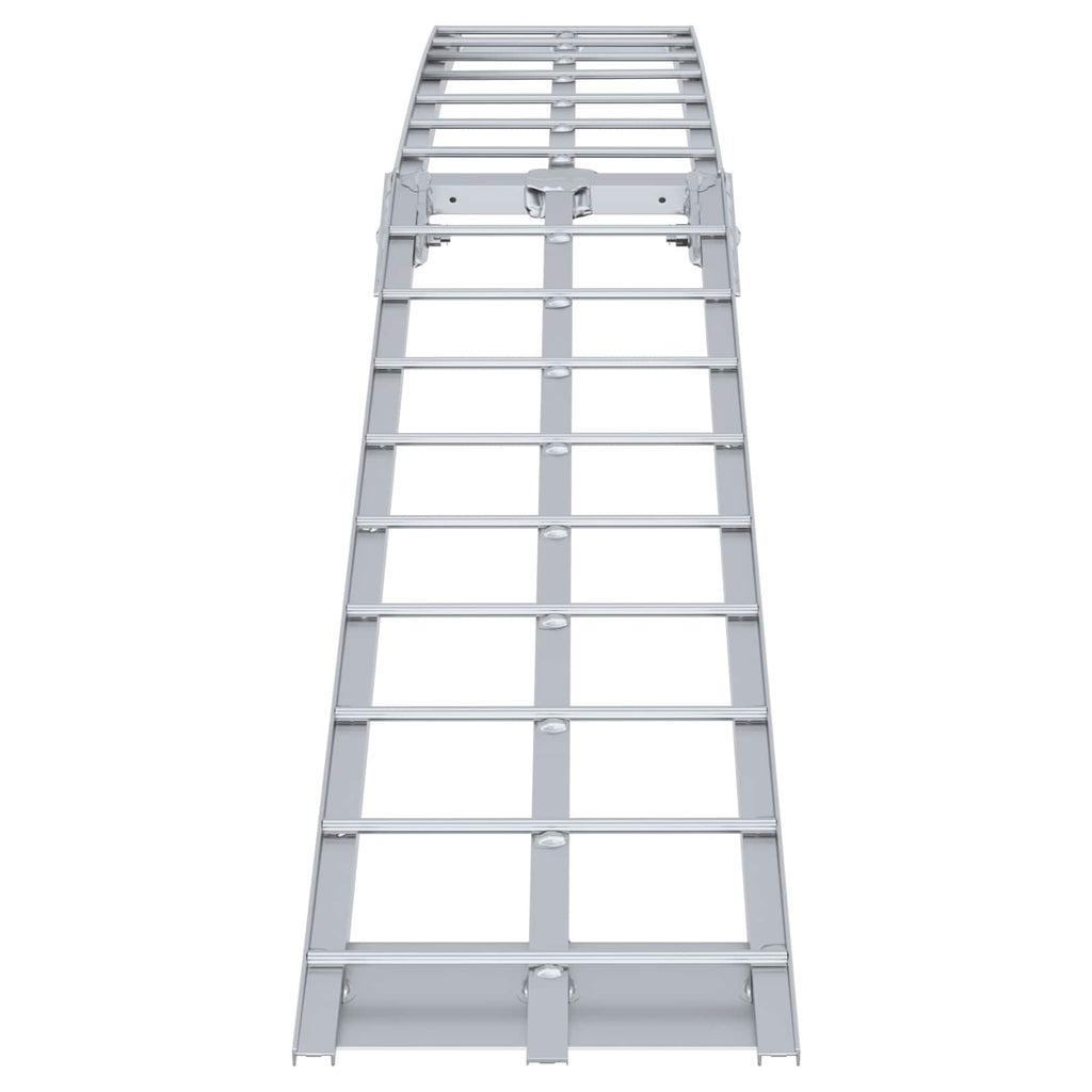vidaXL Motorradrampe Silber 180 x 28 x 5 cm Aluminium
