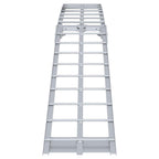 vidaXL Motorradrampe Silber 180 x 28 x 5 cm Aluminium
