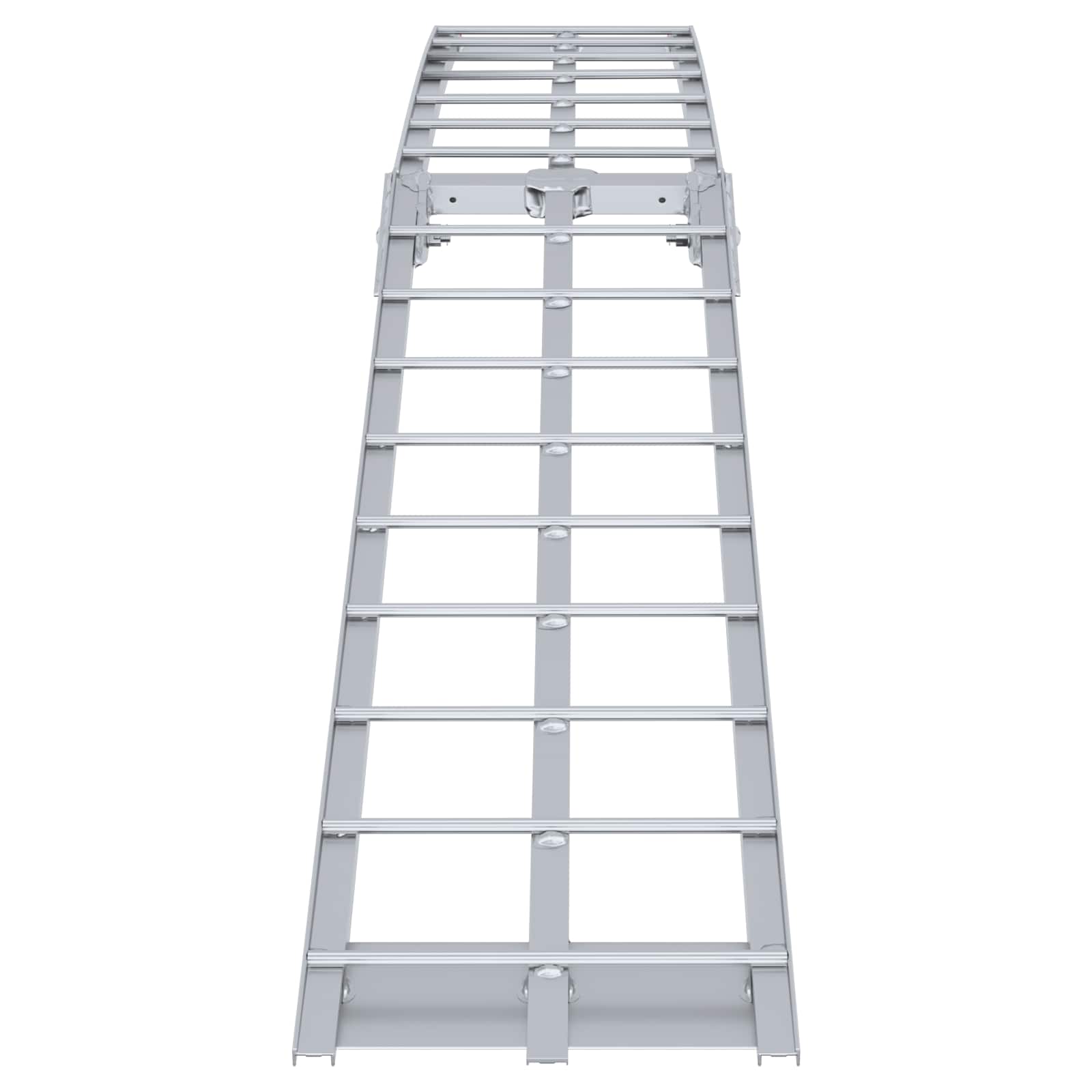 vidaXL Motorradrampe Silber 180 x 28 x 5 cm Aluminium