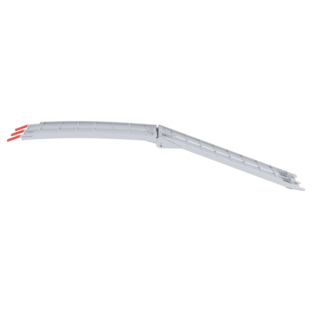vidaXL Motorradrampe Silber 180 x 28 x 5 cm Aluminium