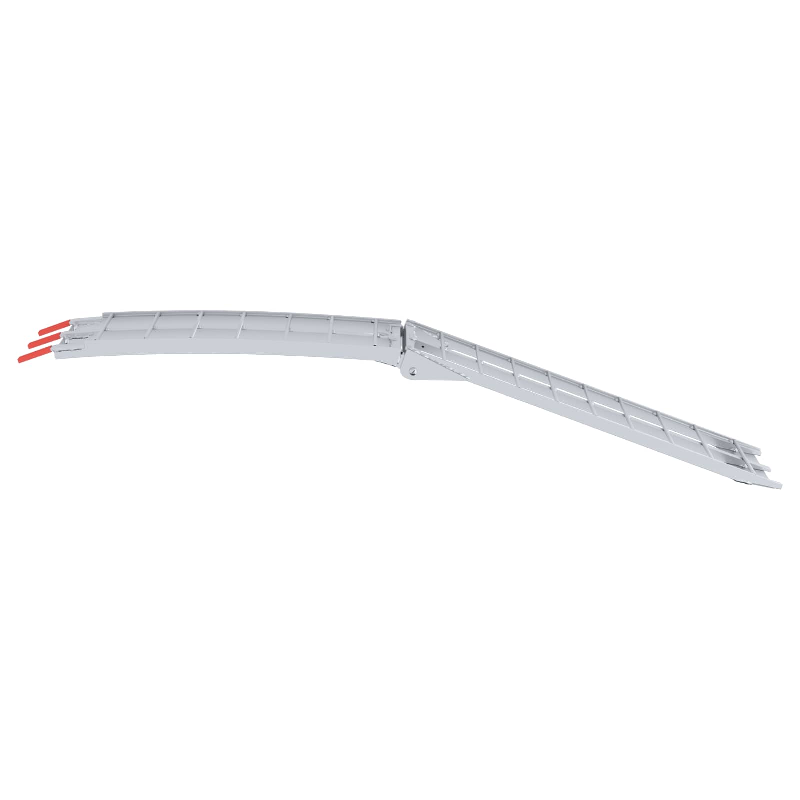 vidaXL Motorradrampe Silber 180 x 28 x 5 cm Aluminium