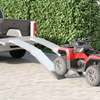vidaXL Motorradrampe 680 kg 2 pcs Silber 205 x 28 x 5 cm Aluminium