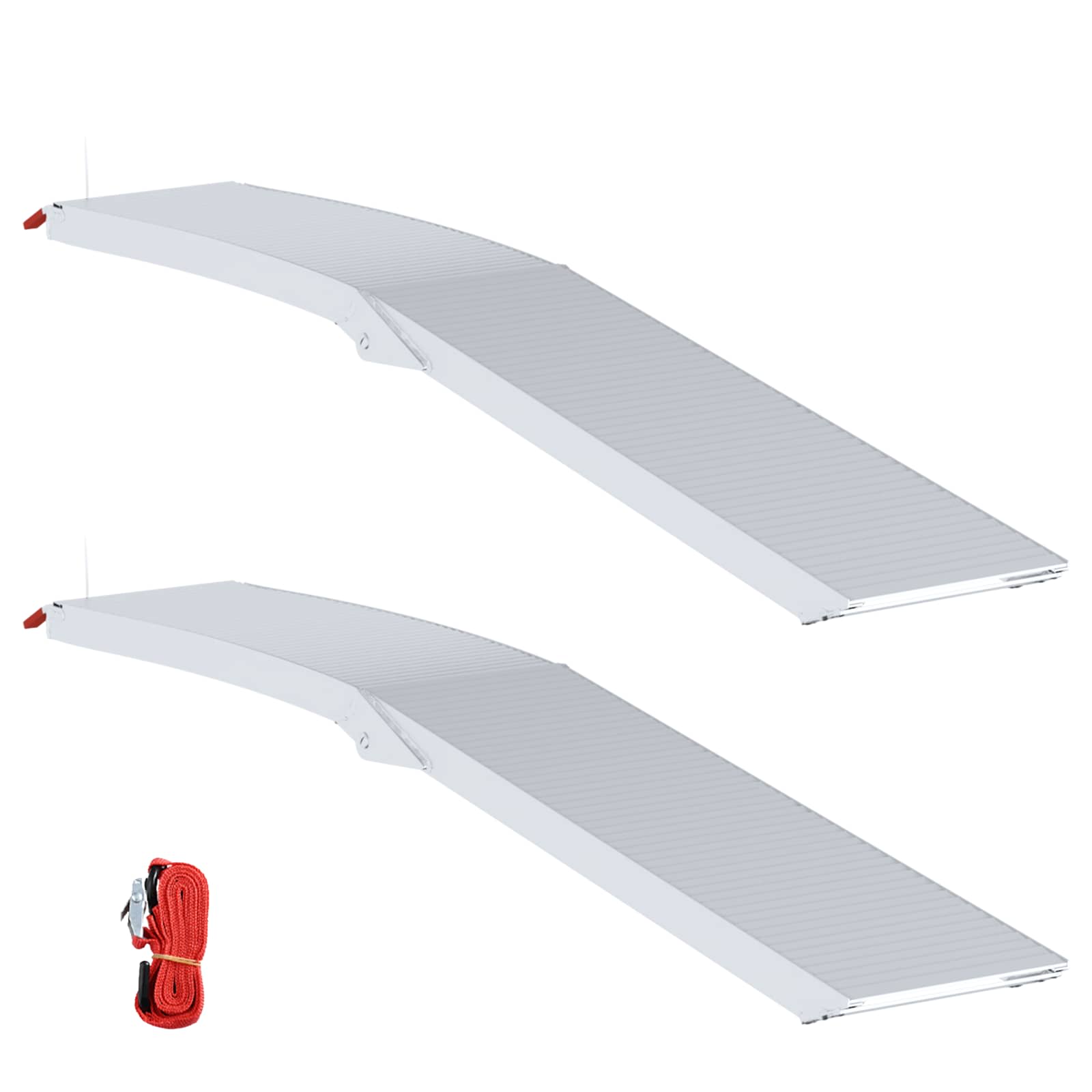 vidaXL Motorradrampe 680 kg 2 pcs Silber 205 x 28 x 5 cm Aluminium