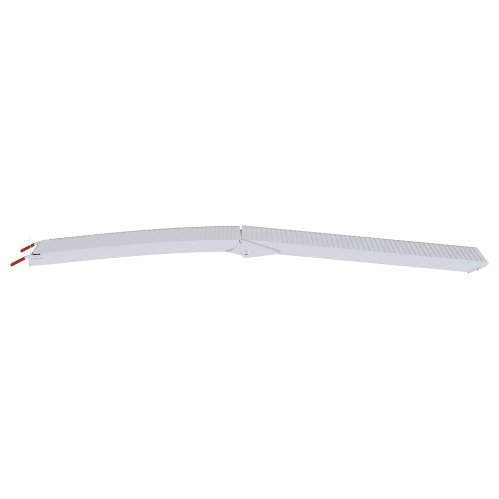vidaXL Motorradrampe 680 kg 2 pcs Silber 205 x 28 x 5 cm Aluminium