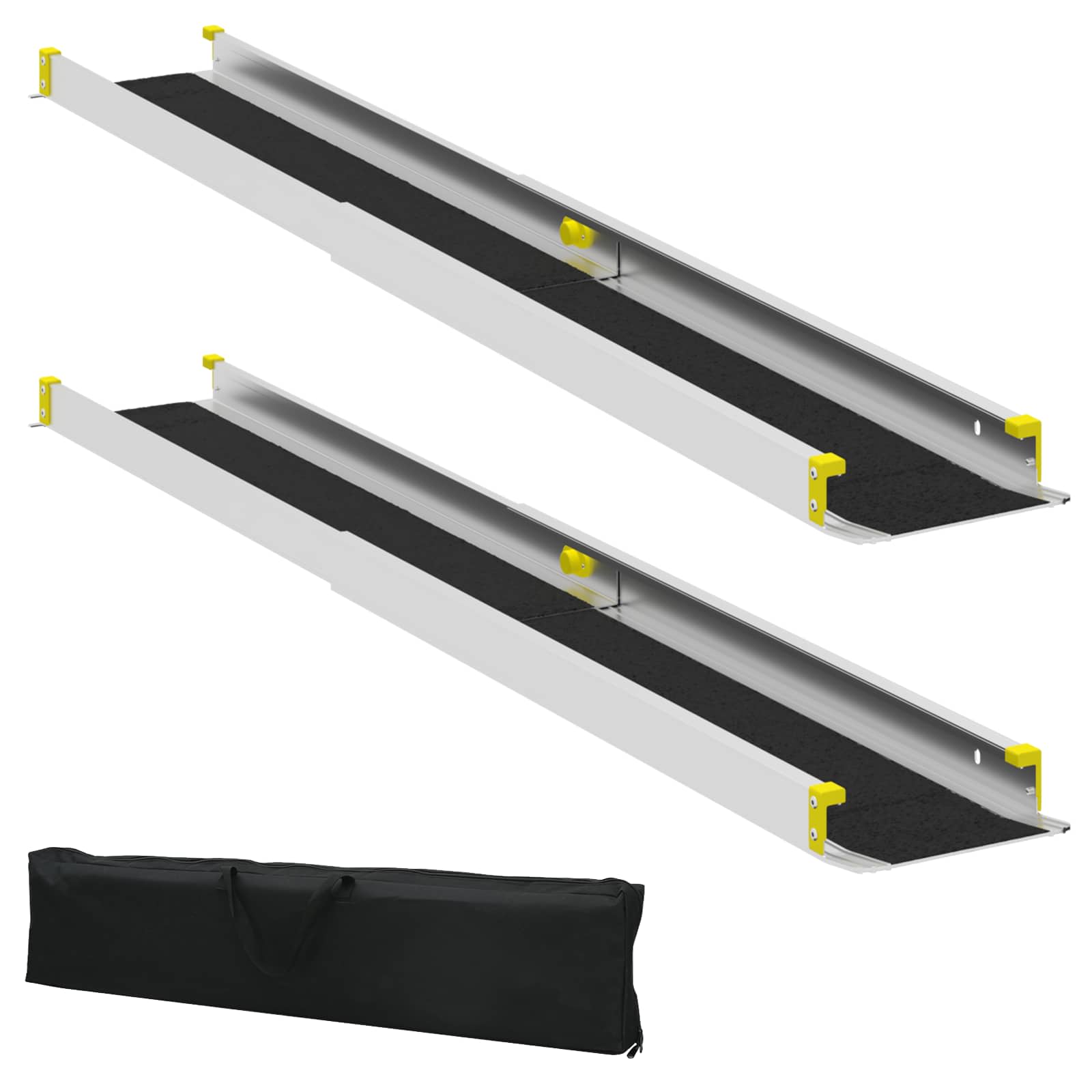 vidaXL Rampe für Rollstühle 270 kg 2 pcs Schwarz 152 x 19 x 5,5 cm