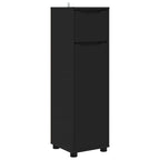 vidaXL Badezimmerschrank Schwarz 30,5 x 30 x 101 cm Holzwerkstoff