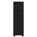 vidaXL Badezimmerschrank Schwarz 30,5 x 30 x 101 cm Holzwerkstoff