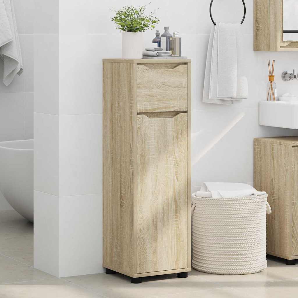 vidaXL Badezimmerschrank Sonoma-Eiche 30,5 x 30 x 101 cm Holzwerkstoff