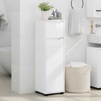vidaXL Badezimmerschrank mit Regal Hochglanz Weiß 30,5 x 30 x 101 cm