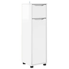 vidaXL Badezimmerschrank mit Regal Hochglanz Weiß 30,5 x 30 x 101 cm