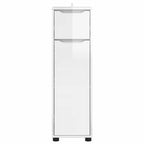 vidaXL Badezimmerschrank mit Regal Hochglanz Weiß 30,5 x 30 x 101 cm