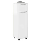 vidaXL Badezimmerschrank mit Regal Hochglanz Weiß 30,5 x 30 x 101 cm
