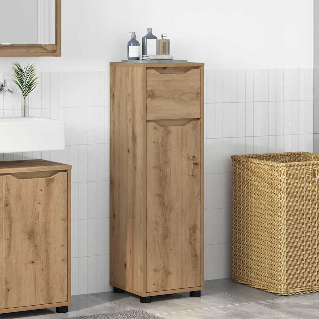 vidaXL Badezimmerschrank mit Regal Artisan-Eiche 30,5 x 30 x 101 cm