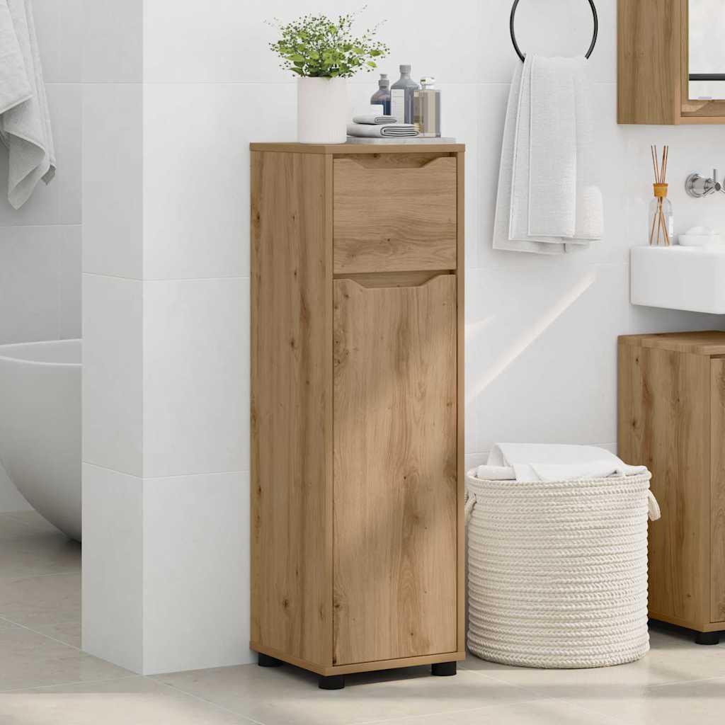 vidaXL Badezimmerschrank mit Regal Artisan-Eiche 30,5 x 30 x 101 cm