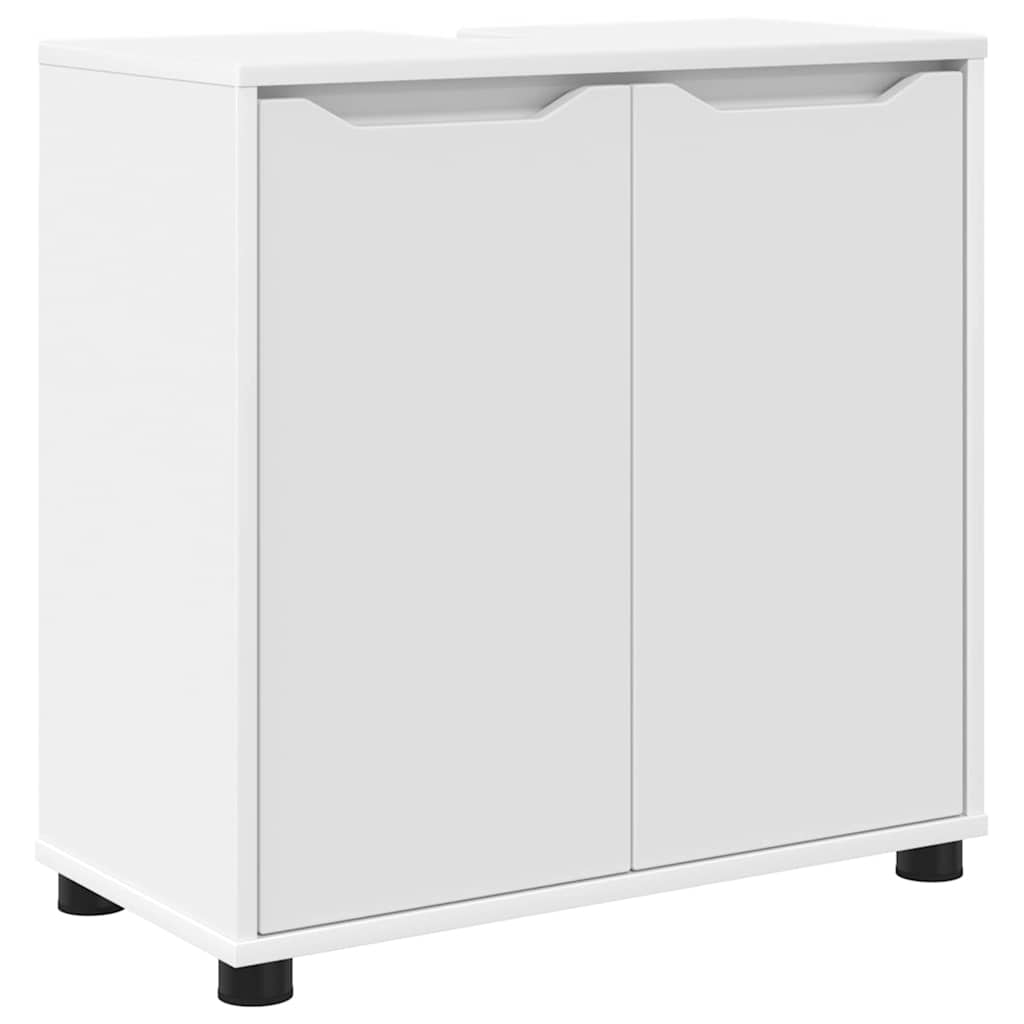 vidaXL Badezimmerwaschbecken-Schrank mit Regal Weiß 60 x 30 x 60 cm