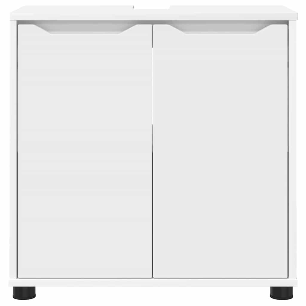 vidaXL Badezimmerwaschbecken-Schrank mit Regal Weiß 60 x 30 x 60 cm