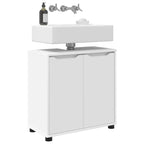 vidaXL Badezimmerwaschbecken-Schrank mit Regal Weiß 60 x 30 x 60 cm