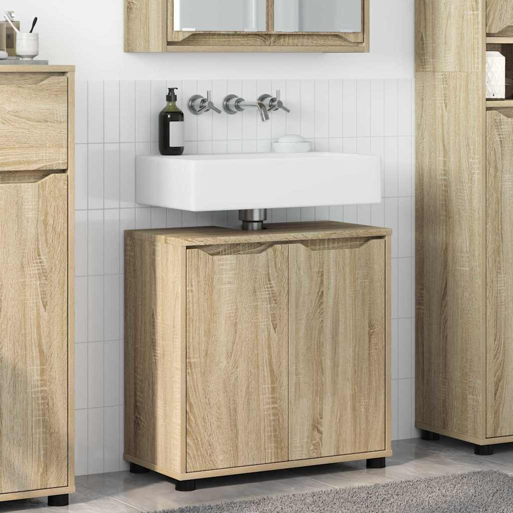 vidaXL Badezimmerwaschbecken-Schrank Sonoma-Eiche 60 x 30 x 60 cm