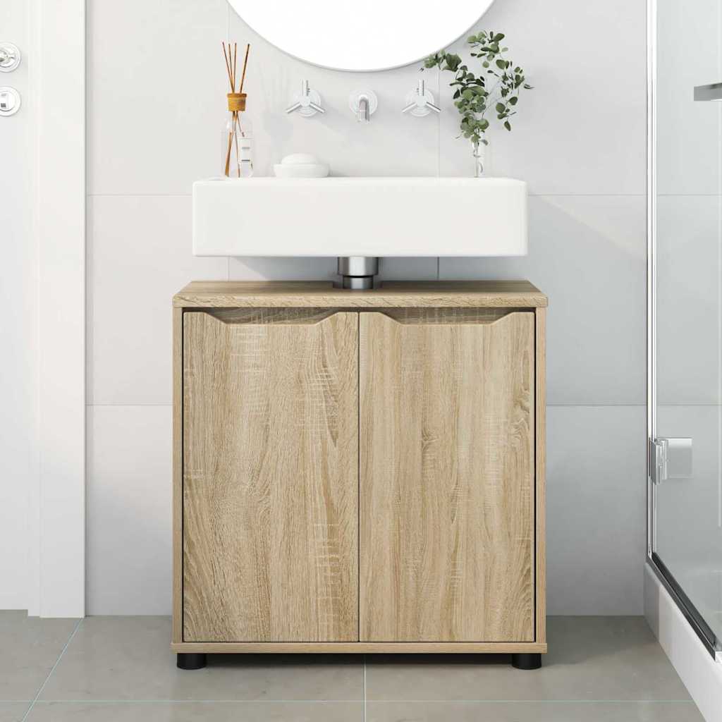 vidaXL Badezimmerwaschbecken-Schrank Sonoma-Eiche 60 x 30 x 60 cm