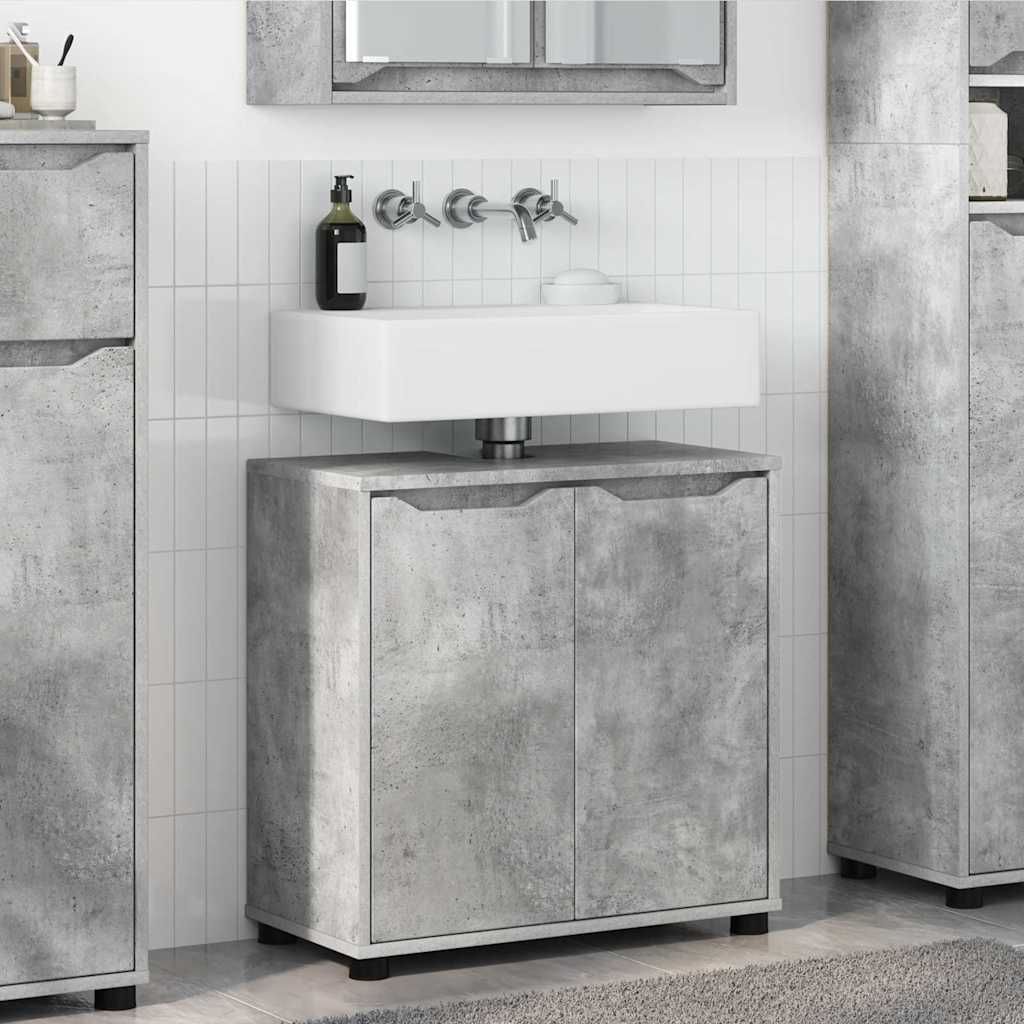 vidaXL Badezimmerwaschbecken-Schrank Beton Grau 60 x 30 x 60 cm
