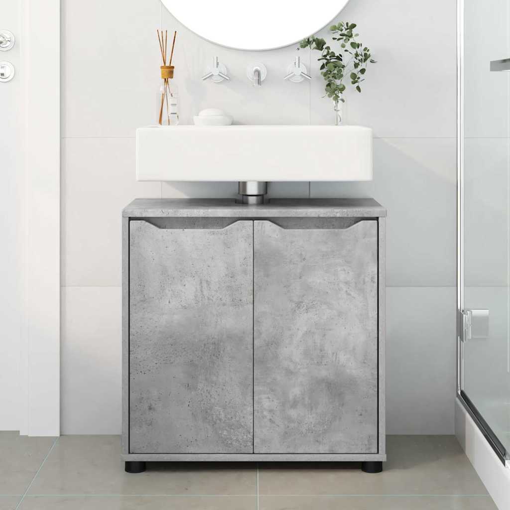 vidaXL Badezimmerwaschbecken-Schrank Beton Grau 60 x 30 x 60 cm