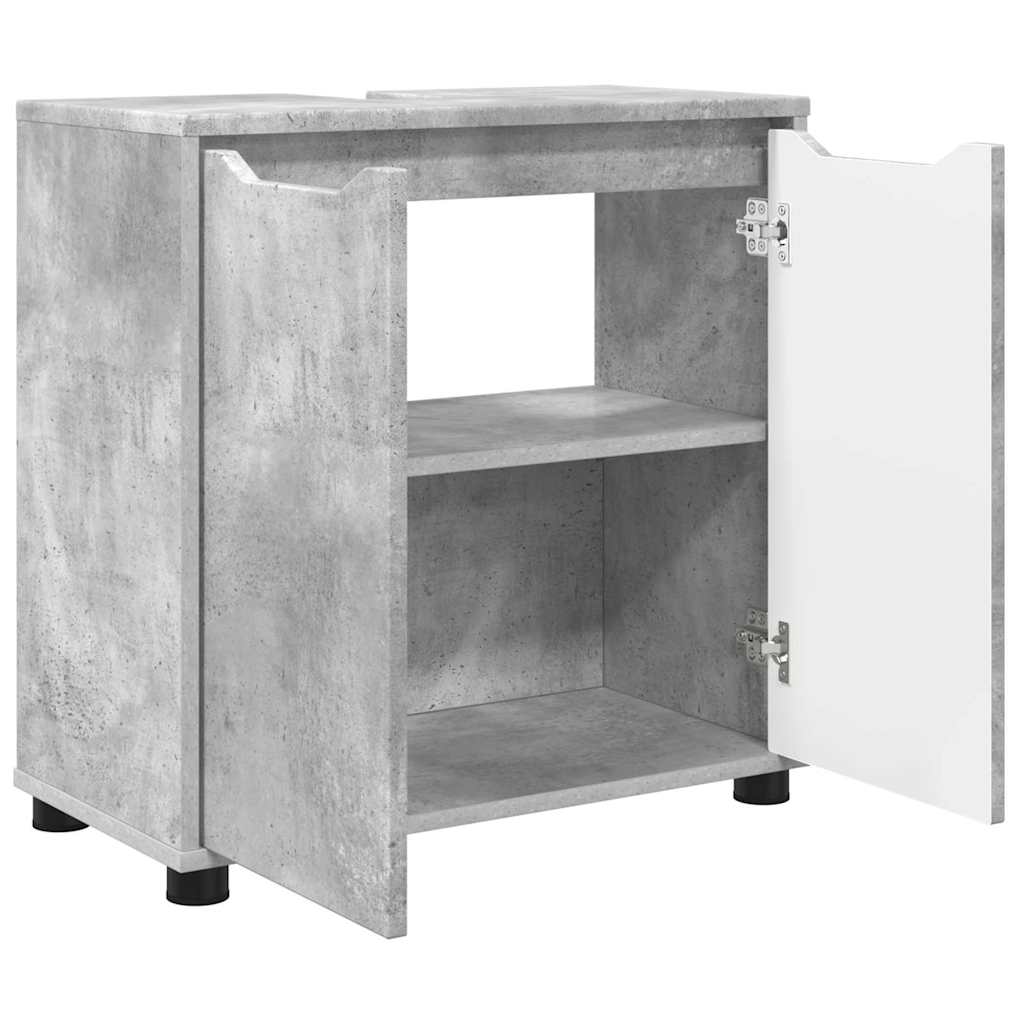 vidaXL Badezimmerwaschbecken-Schrank Beton Grau 60 x 30 x 60 cm