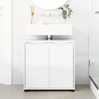 vidaXL Badezimmerwaschbecken-Schrank Hochglanz Weiß 60 x 30 x 60 cm