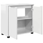 vidaXL Badezimmerwaschbecken-Schrank Hochglanz Weiß 60 x 30 x 60 cm