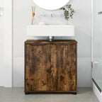 vidaXL Badezimmerwaschbecken-Schrank Geräucherte Eiche 60 x 30 x 60 cm