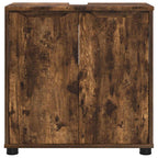 vidaXL Badezimmerwaschbecken-Schrank Geräucherte Eiche 60 x 30 x 60 cm